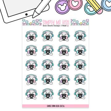 Gamer Bear | Sticker Sheet