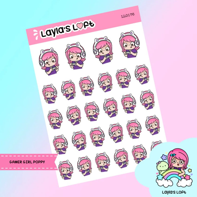 Gamer Girl Poppy | Sticker Sheet
