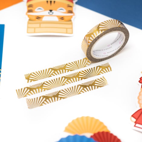Year Of The Tiger - Golden Fans | Washi