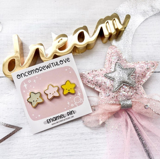 Glitter Stars | Enamel Pins (set of 3)