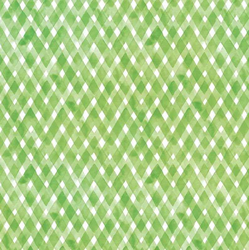 Green Watercolor Plaid | 12x12 Patterned Paper