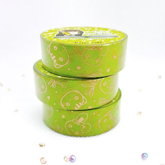 Green Sugar Bun & Sushi Pattern | Washi