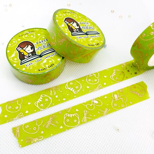 Green Sugar Bun & Sushi Pattern | Washi