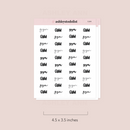 Gym Script | Sticker Sheet
