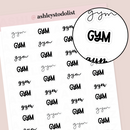 Gym Script | Sticker Sheet