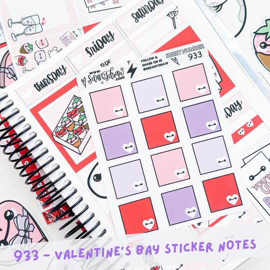 Heart Bay Sticky Notes | Sticker Sheet