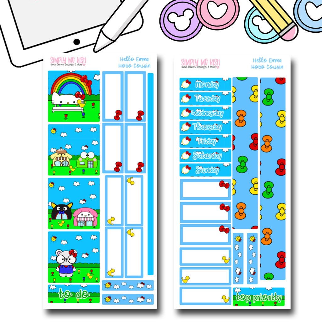 Hello Emma | Hobonichi Cousins Sticker Kit