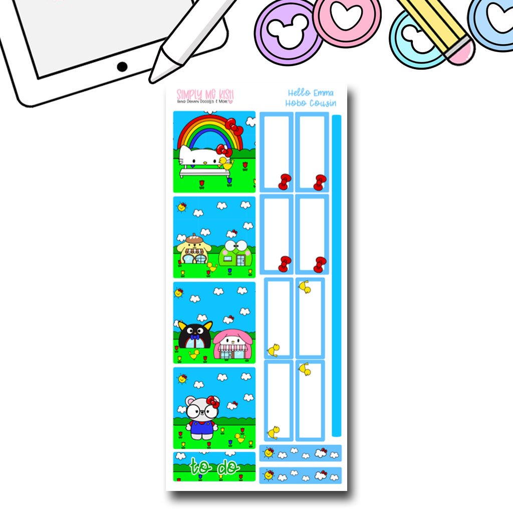 Hello Emma | Hobonichi Cousins Sticker Kit