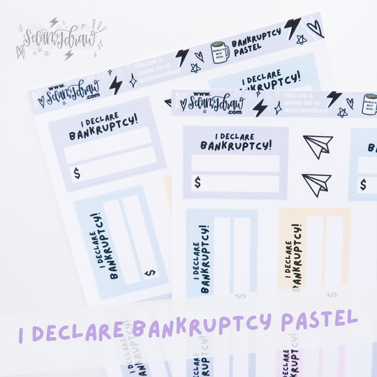 I Declare Bankruptcy Pastel | Sticker Sheet