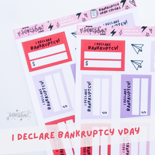 I Declare Bankruptcy Valentine's Bay | Sticker Sheet