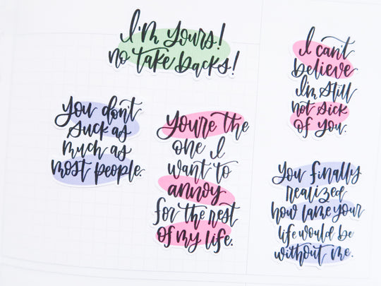 I Love You. Kind Of - Bold | Sticker Sheet