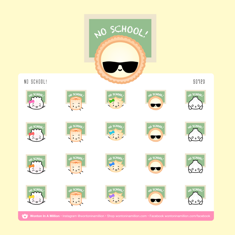 No School | Sticker Sheet