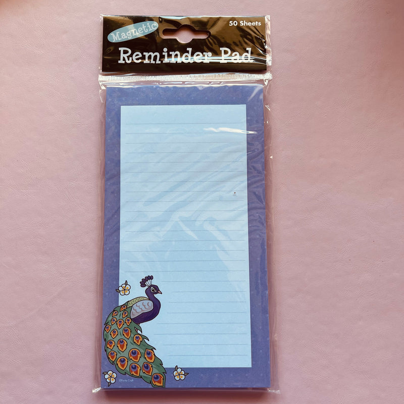 Magnetic Reminder Pad - Peacock