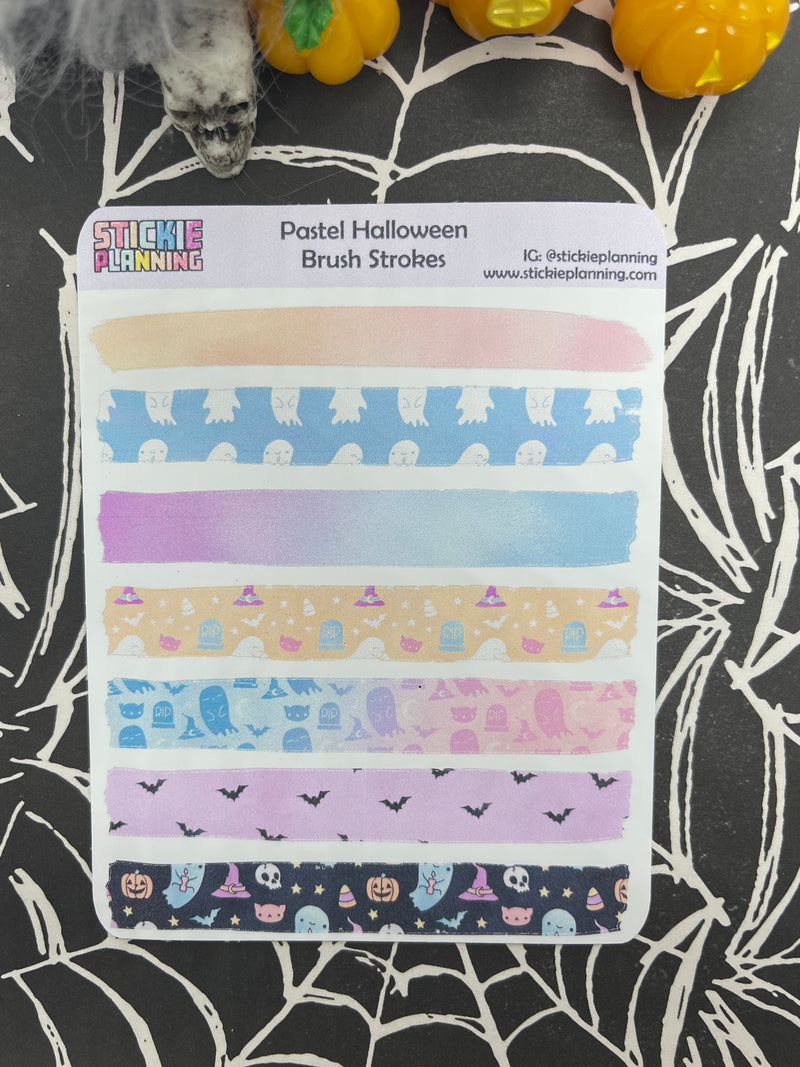 Halloween PASTEL Brush Strokes | Sticker Sheet