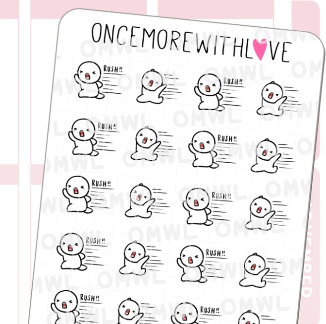 In A Rush 2.0 | Sticker Sheet