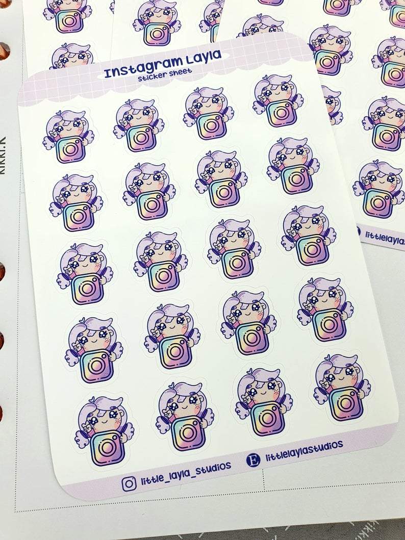 Kawaii Instagram | Sticker Sheet