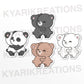 Kawaii Bear Hug | Stickers