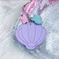 Mer-May 2.0 | Seashell Tiered Leatherette Keychain