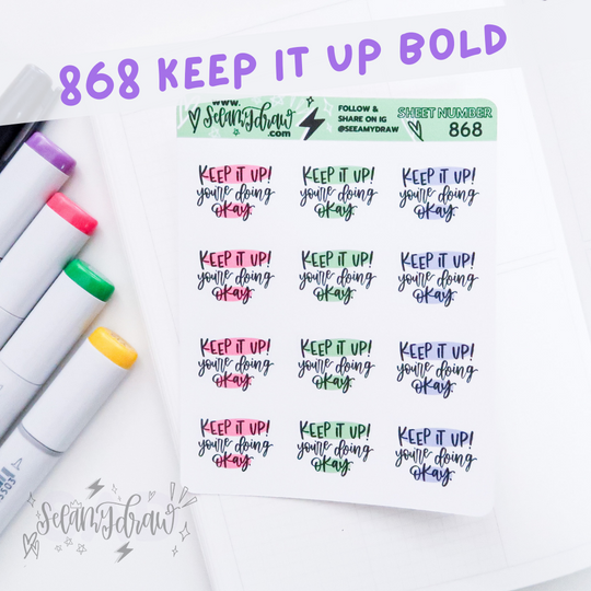 Keep It Up Bold | Sticker Sheet