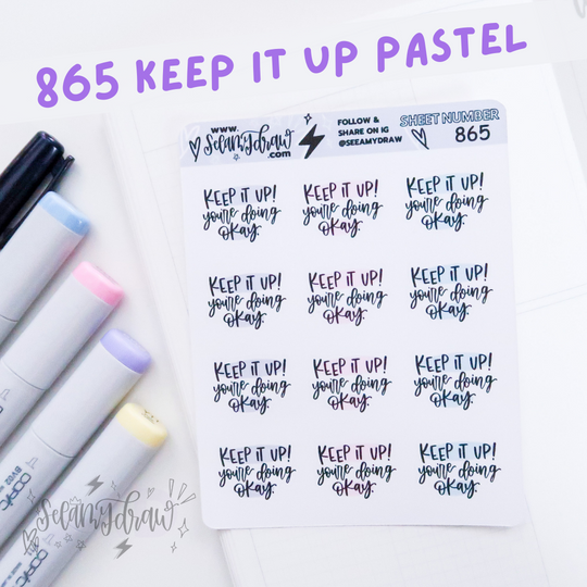 Keep It Up Pastel | Sticker Sheet