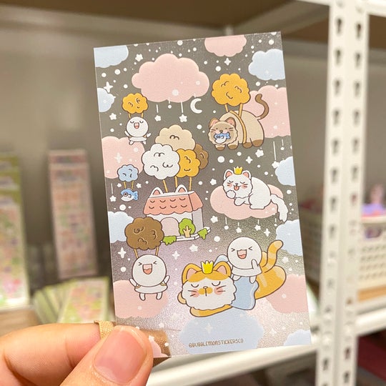 Kitty | Frosted Washi Card