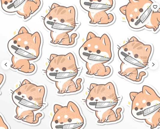 Knife Doggo and Kitty | Stickers