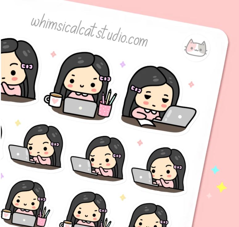 Laptop Work | Sticker Sheet