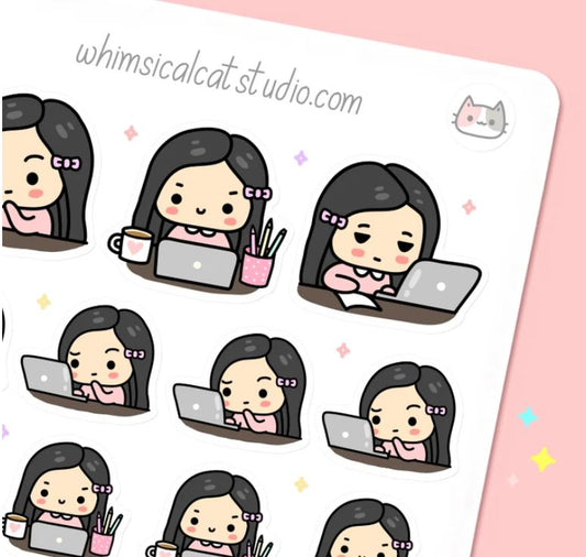 Laptop Work | Sticker Sheet