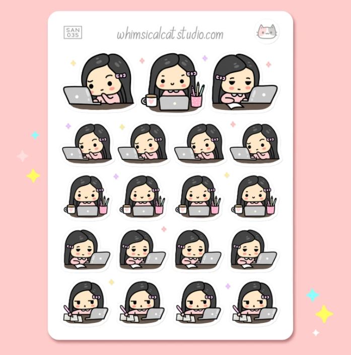 Laptop Work | Sticker Sheet