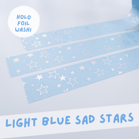 Light Blue SAD Stars | Washi