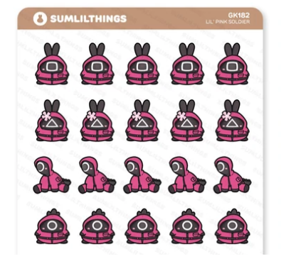 Lil Children's Game - Pink Soldiers | Sticker Sheet