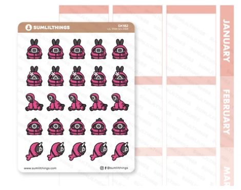 Lil Children's Game - Pink Soldiers | Sticker Sheet