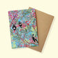 Magpies in the Gum Blossom | Greeting Card