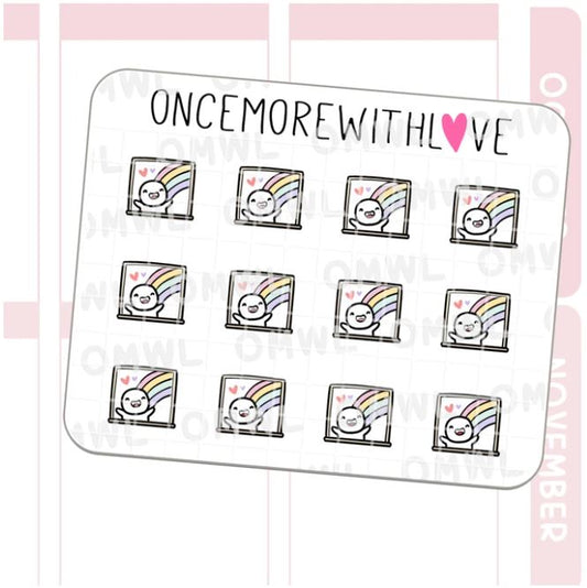 Weather - Rainbows | Mini Sticker Sheet