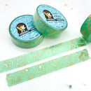 Minty Blue Sugar Bun & Sushi Pattern | Washi