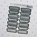 Monochrome Blackout Highlight Stickers