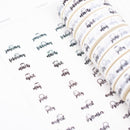 Months Of The Year Scripts Washi Set (Set of 12)