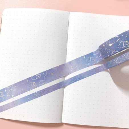Soft Galaxy Blue Moonlight | Washi (Set of 2)