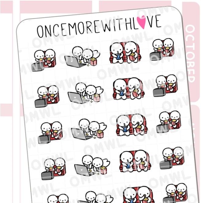 Movies Together | Sticker Sheet