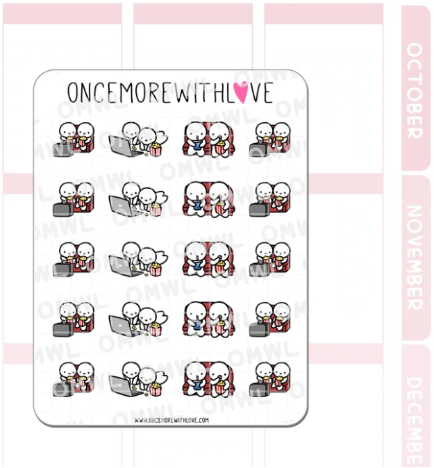 Movies Together | Sticker Sheet