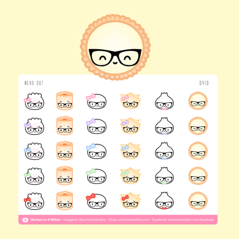 Nerd Out Glasses | Sticker Sheet
