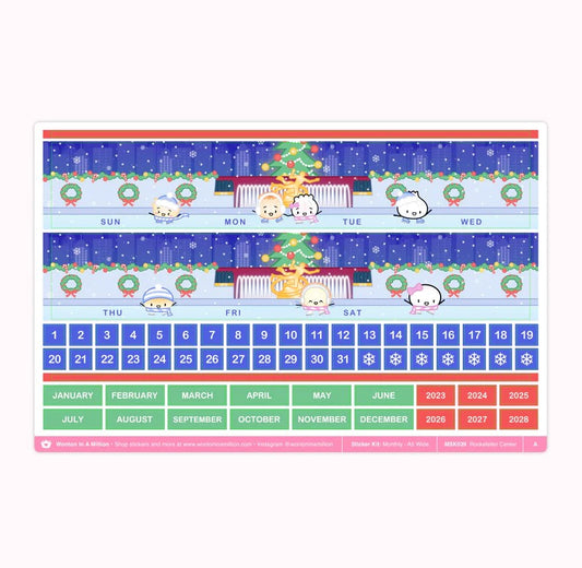 New York - Rockefeller Center | Monthly Sticker Kit (A5W)