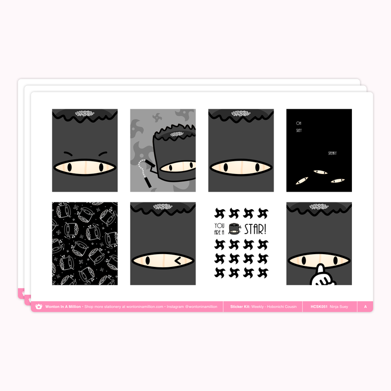 Ninja 2.0 | Hobonichi Cousins Sticker Kit