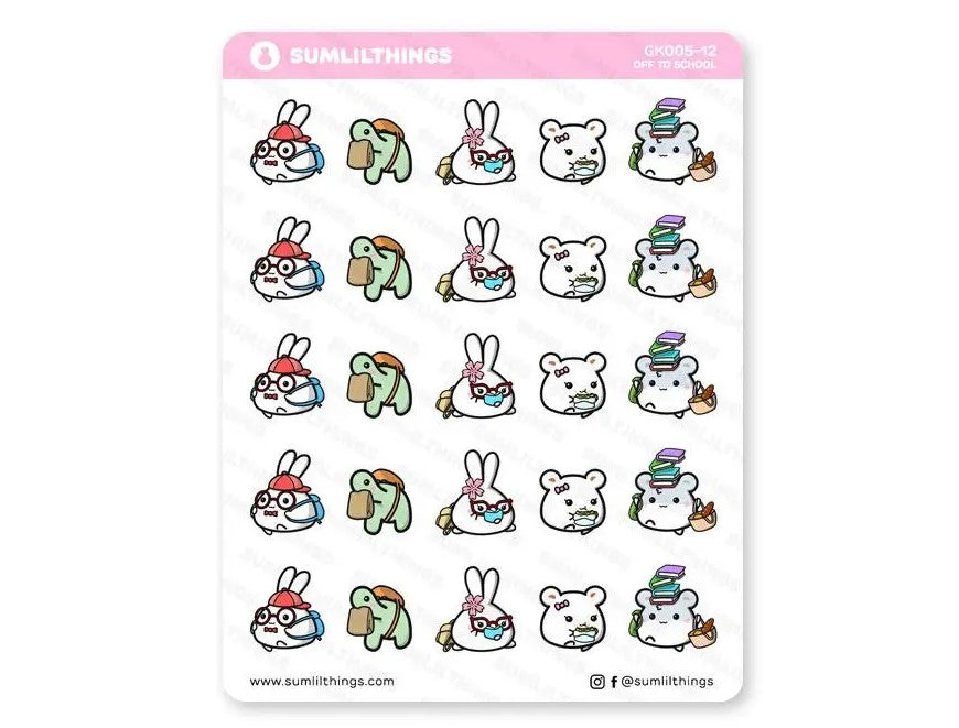 Off To School | Sticker Sheet