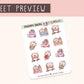 Sea Otter House Chores | Sticker Sheet