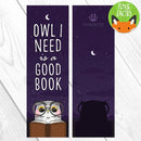 Owl I Need Is A Good Book | Bookmark