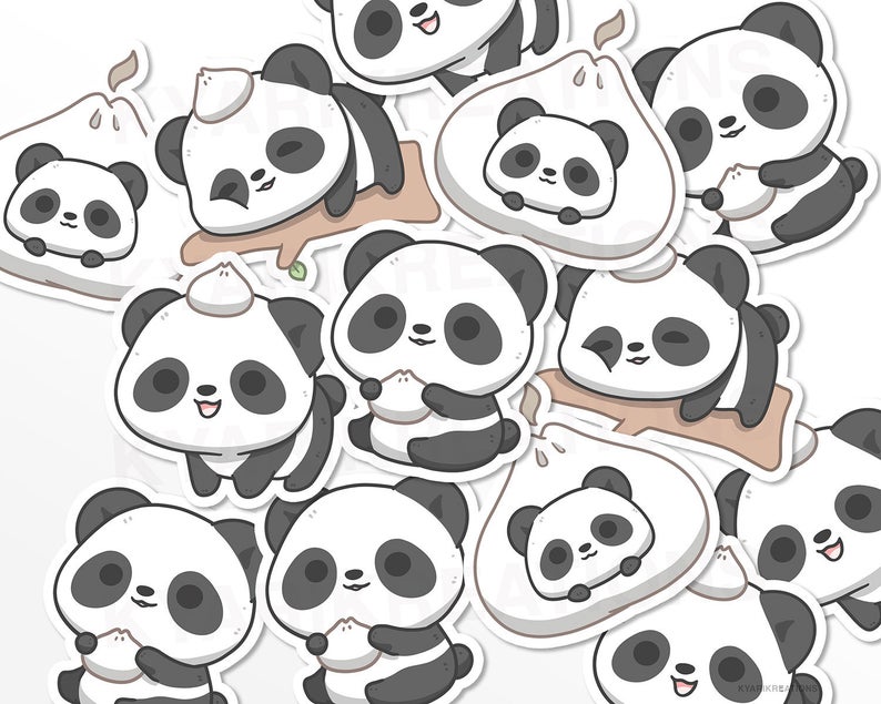 Cute Panda Dumpling | Stickers