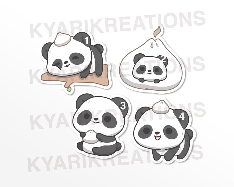 Cute Panda Dumpling | Stickers