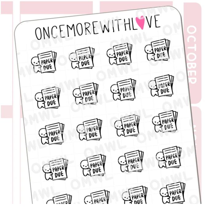 Paper Due | Sticker Sheet