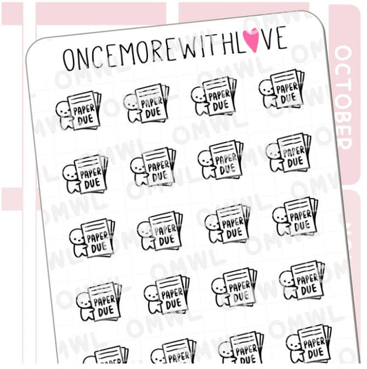 Paper Due | Sticker Sheet